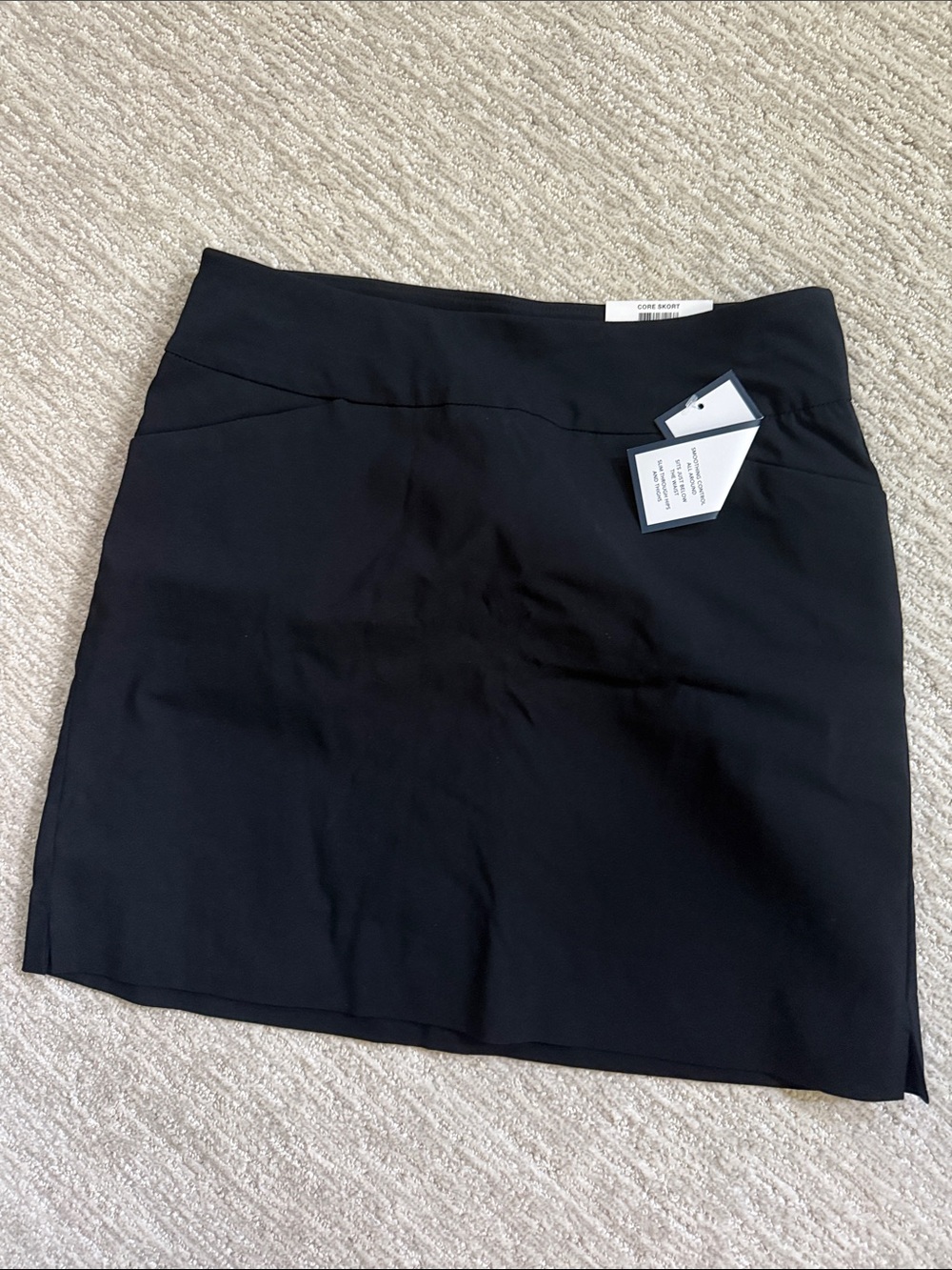 Charter Club Black Stretch Skort M NWT